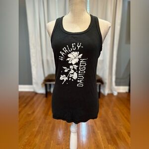 Harley Davidson Ft. Walton Beach, FL black ribbed tank top size small GUC